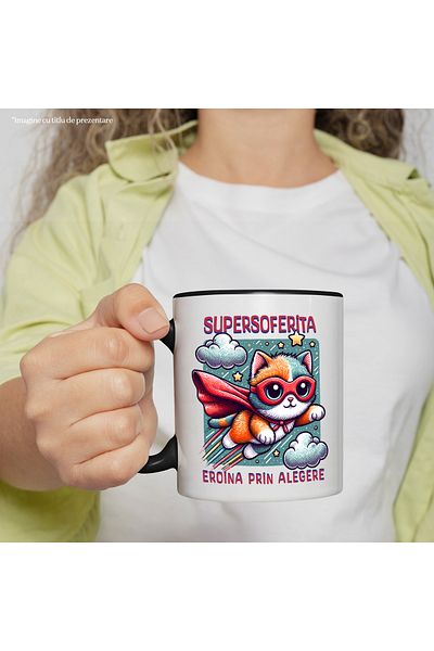 StoryGift Romania Super Driver Mug, Superhero, Heroine By Choice, 330ml, Ceramic with Handle, With, STG