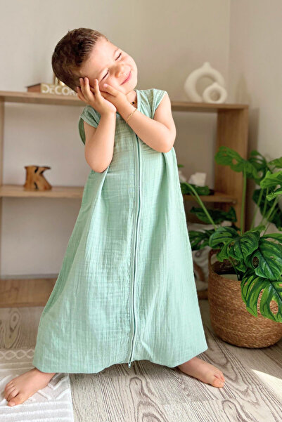 Ninana baby Müslin Ayaklı Uyku Tulumu Yeşil