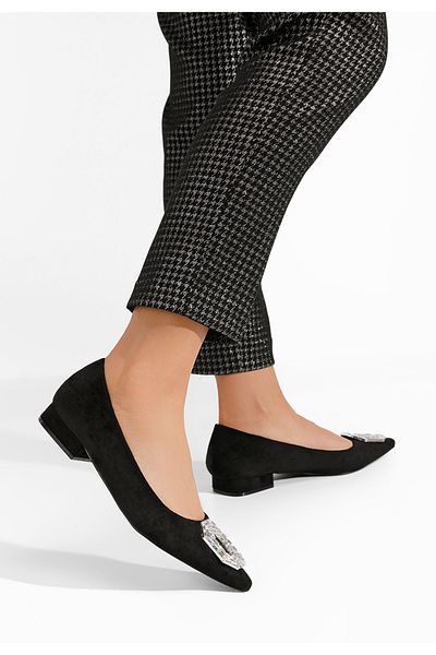 B T Shoes Pantofi Cu Toc Mic Tesfira Negri