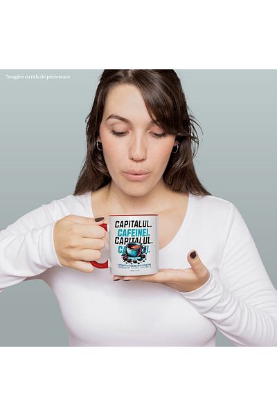 StoryGift Romania Caffeine Capital Mug Blue Coffee Cup Energy Lovers, 330ml, Ce, Cu, STG.