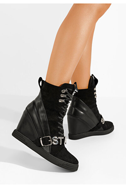 B T Shoes Sneakers με πλατφόρμα Candy μαύρα