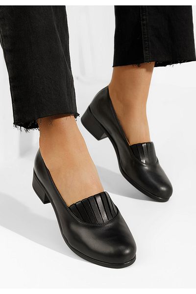 B T Shoes Pantofi Cu Toc Mic Lofty Negri