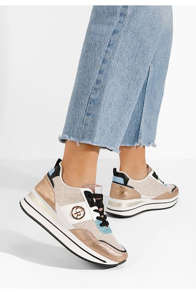 B T Shoes Sneakers Cu Platforma Zarida V2 Champagne