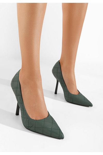 B T Shoes Mara Green Stiletto Heels