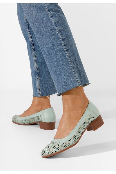B T Shoes Pantofi Dama Piele Admire Turcoaz