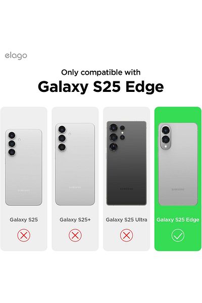 Elago غطاء حماية مغناطيسي هجين لهاتف سامسونج جالكسي S25 EDGE متوافق مع MagSafe - شفاف
