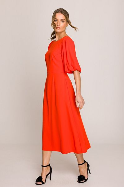 Stylove Rochie cu mâneci de culoarea bumbacului