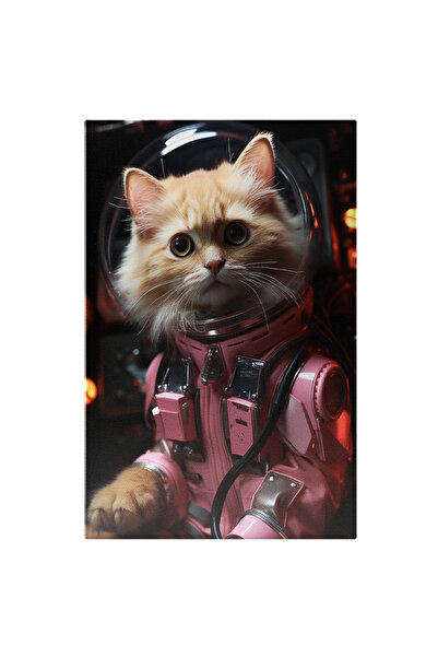 StoryGift Romania Tablou Canvas: Pisica Astronaut Pisica, Blana, Echipament D...