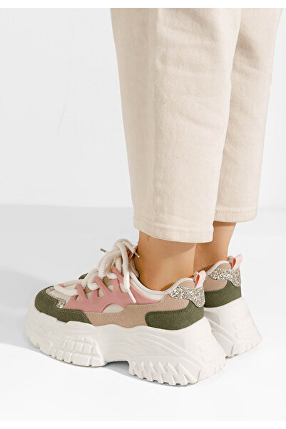 B T Shoes Viacfarebné dámské tenisky na platformě Adane V2