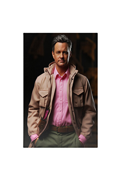 StoryGift Romania Tablou Canvas: Portret Matthew Perry Camasa Roz Seriale Emb...