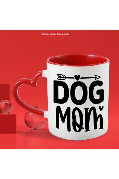 StoryGift Romania Heart mug for moms who love dogs - pets with Mane, Cu, STG.