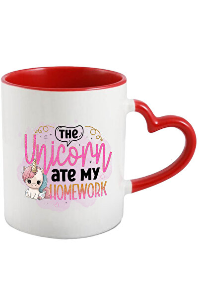 StoryGift Romania Cana Cu Un Unicorn Micut Cu Mesajul "the Unicorn Ate My Homework", Basm, Ilustra, Cu ,stg