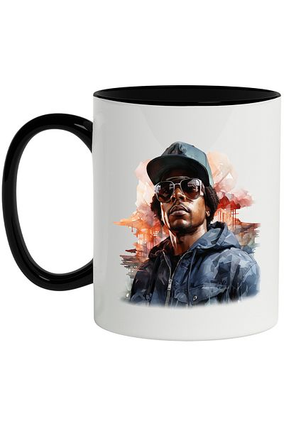 StoryGift Romania Mug With 2 Chainz, Celebrity, Rapper, Musician, Artist, Multicolor 330 ml, Wax, With