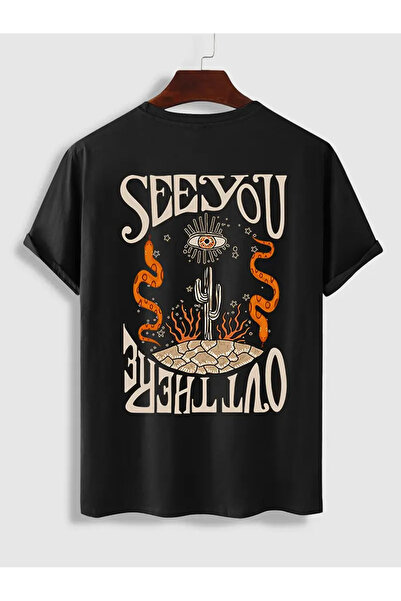 AEMİ Μπλουζάκι Unisex Printed Oversize Crew Neck