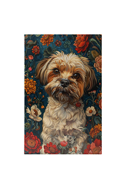 StoryGift Romania Tablou Canvas Puppy Cute Catel Cream Cu Ochii Caprui Blanzi...