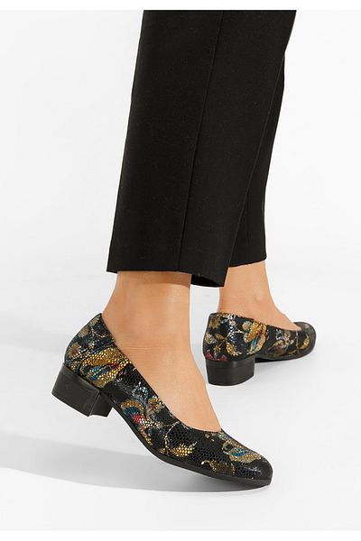 B T Shoes Pantofi Dama Piele Naturala Montremy Negri V3