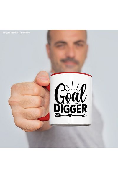 StoryGift Romania Mug for women who "dig" hard to achieve their goals with Handle, With, STG
