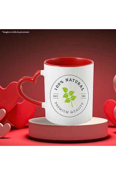 StoryGift Romania Mug With Message In English 100% Natural, Leaf, Circle, Quality, Organic, Multicolor, With, STG
