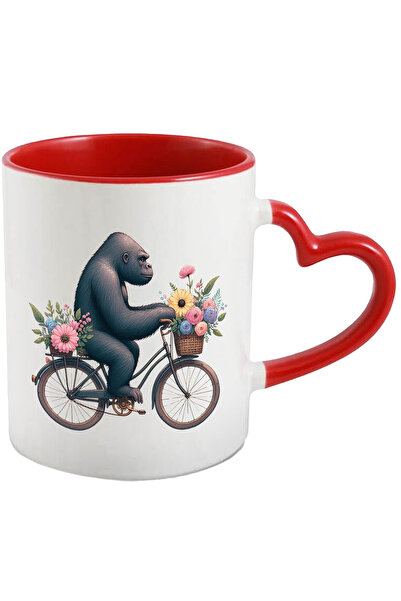 StoryGift Romania Cana Cu O Gorila Care Merge Cu Bicicleta | Ilustratie | Cos...