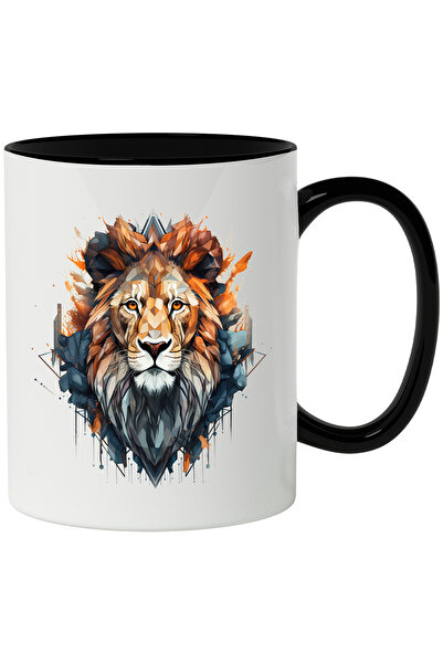 StoryGift Romania Cana Cu Cap De Leu, Mosaic, Geometric, Arta Abstracta, Mult...