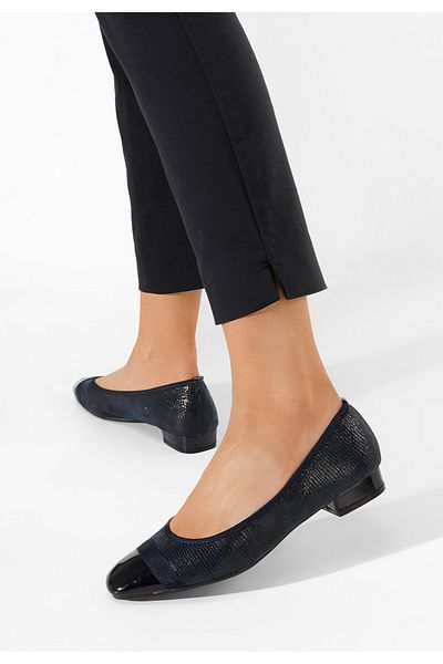 B T Shoes Pantofi Cu Toc Mic Ozleta Navy