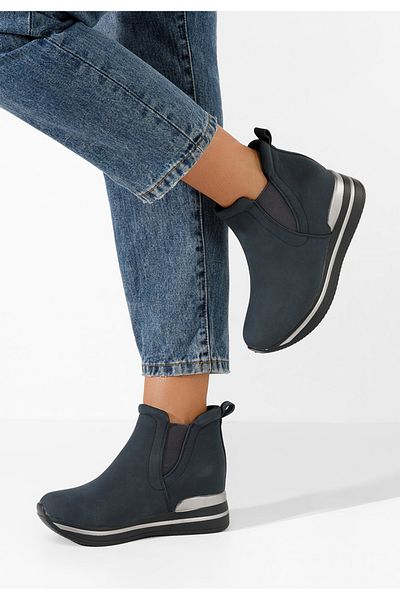 B T Shoes Sneakers Dama Cu Platforma Ascunsa Sanera V2 Navy