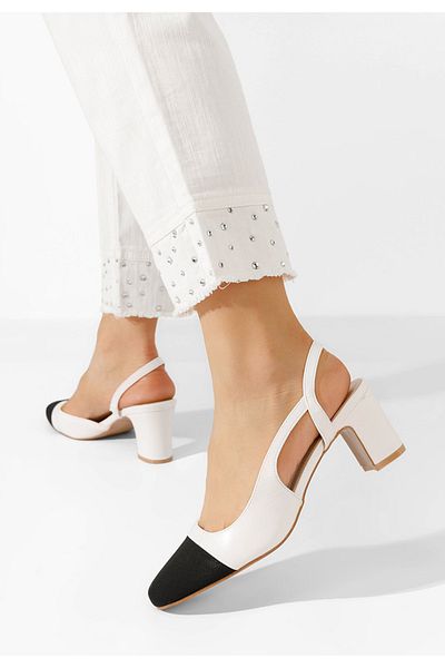 B T Shoes Pantofi Cu Toc Gros Emesa Nude