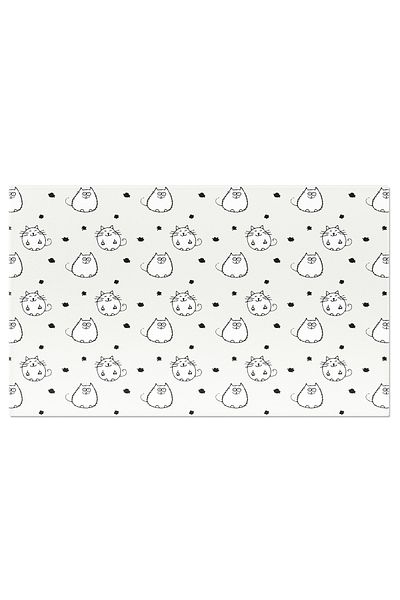 StoryGift Romania Canvas Painting 90 X 60cm Black and White Pattern: Cat in the Center of Creativity and Humor