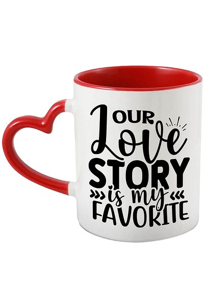 StoryGift Romania Cana Cu Mesajul "our Love Story Is My Favorite" - Povestea Noastra De Dragoste E, Cu ,stg