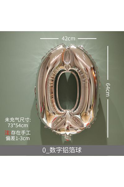 Nehir Birthday Age Number Indicator 80 cm Number Foil Balloon