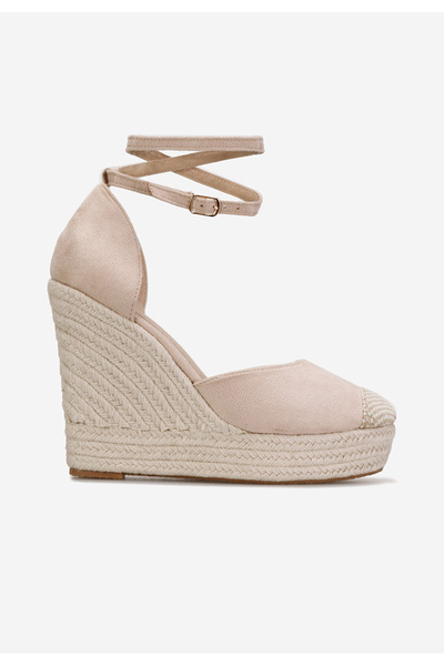 B T Shoes Sandale Cu Platforma Tip Espadrile Saniza Bej