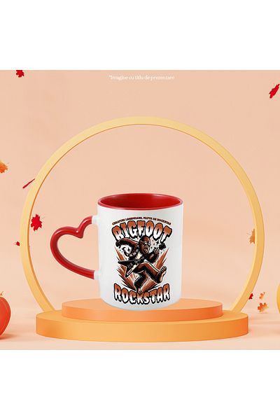 StoryGift Romania Bigfoot Rockstar Mug - Legendary Creatures, Rocker Facts, 330ml, Ceramic C, Cu, stg