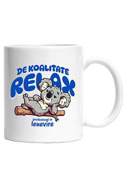 StoryGift Romania Cana Relax De Koalitate Profesional In Lenevire, Animal Haios, 330ml, Ceramic Cu, Cu ,stg