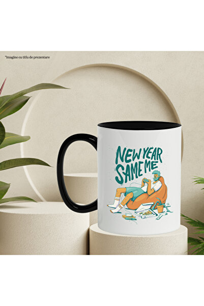 StoryGift Romania Cana Cu New Year Same Me, Pizza, Controller, Barbat, Multicolor 330 Ml, Ceramica, Cu ,stg