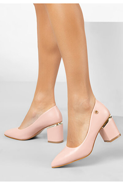 B T Shoes Pantofi Cu Toc Gros Eleganti Nelia Roz