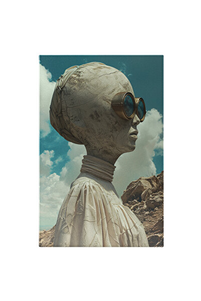 StoryGift Romania Tablou Canvas Extraterestrul Cu Ochi De Observator Siluetă ...