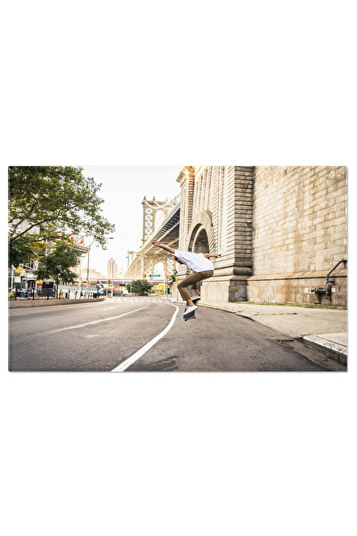 StoryGift Romania Tablou Canvas Skater Antrenandu-se Intr-un Skate Park Din New York, Skateboarding, Evolutie, Sa