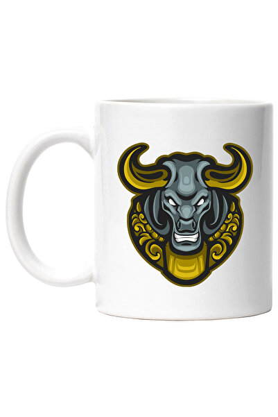 StoryGift Romania Cana Cu Cap De Taur, Emblema, Coarne, Armura, Animal, Multi...