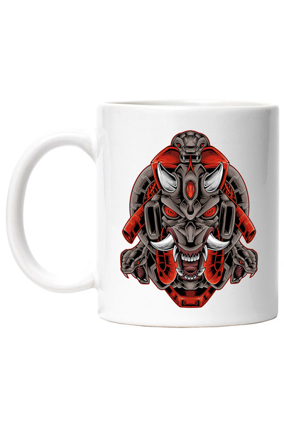 StoryGift Romania Cana Cu Cap De Demon, Serpi, Cobra, Robot, Cyberpunk, Multi...