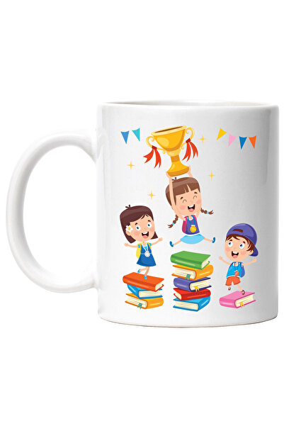 StoryGift Romania Cana Cu Carti, Concurs, Copii, Medalii, Trofeu, Castigatori, Multicolor 330 Ml, , Cu ,stg