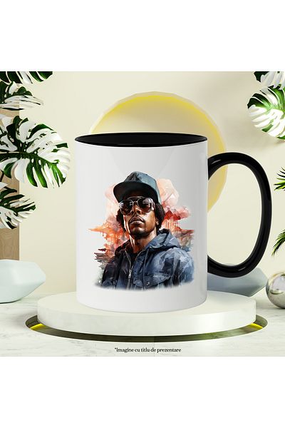 StoryGift Romania Mug With 2 Chainz, Celebrity, Rapper, Musician, Artist, Multicolor 330 ml, Wax, With