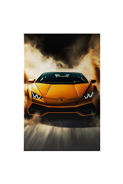 StoryGift Romania Tablou Canvas: Lamborgini Galben Accelerand - Praf Off-road...