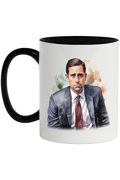 StoryGift Romania Mug With Michael Scott, The Office, Fictional Character, TV Series, Multicolor 330 ml, With