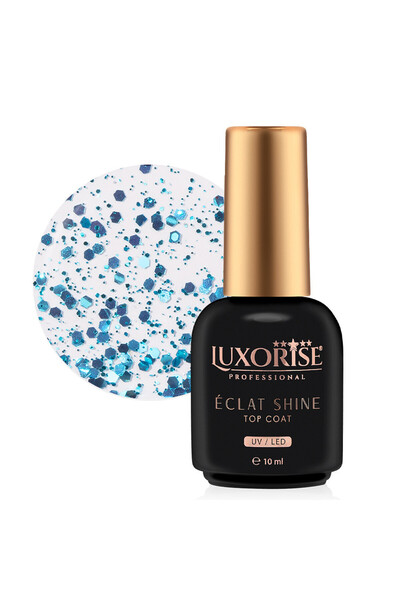 LUXORISE Top Coat LUXORISE - Strălucire Eclat, Sapphire 10ml
