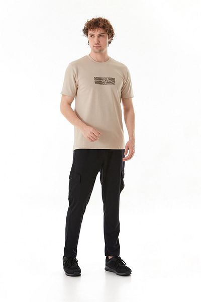 Fulla Moda Zigzag Patterned Crew Neck T-Shirt