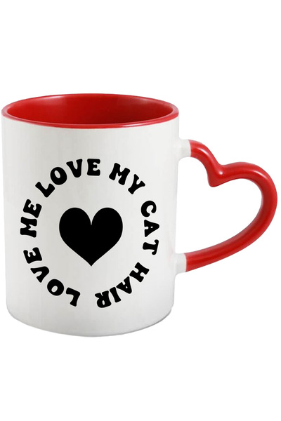 StoryGift Romania Cana Cu Inimioara Si Mesajul "iubeste-i Parul Pisicii Mele"...