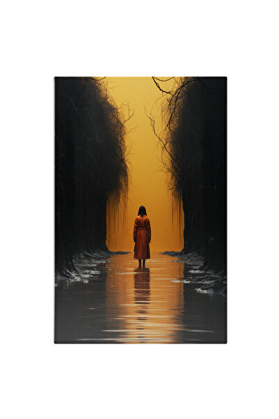 StoryGift Romania Tablou Canvas: O Fata Cu Picioarele Intr-un Rau - Se Vede D...