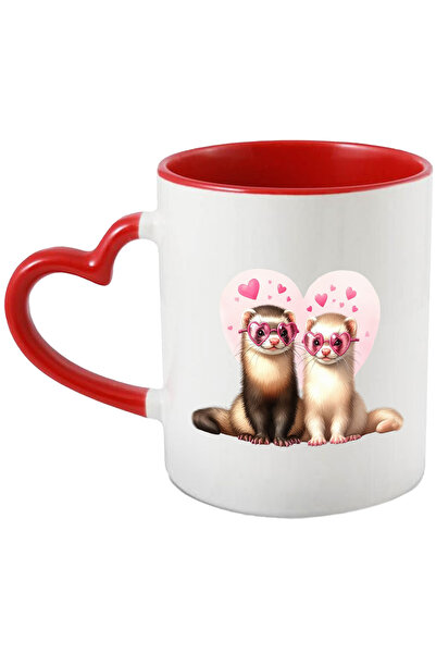 StoryGift Romania Cana Cu 2 Nevastuici, Ilustratie, Inimioare, Prietenie, Rel...