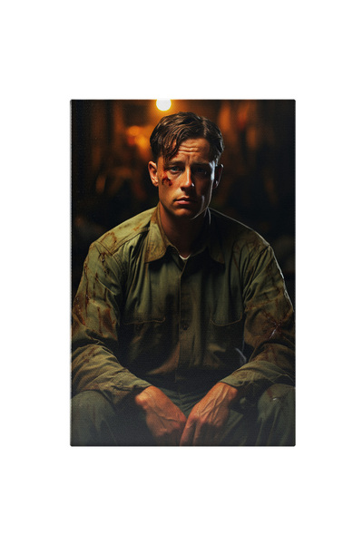 StoryGift Romania Tablou Canvas: Soldat Insangerat Stand Trist - Atmosfera Tr...