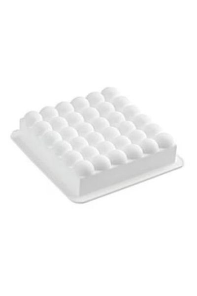 PUFO Formă de silicon pentru brioșe cu 36 de cavități pentru prepararea tartelor, prăjiturilor, produselor de patiserie, albă